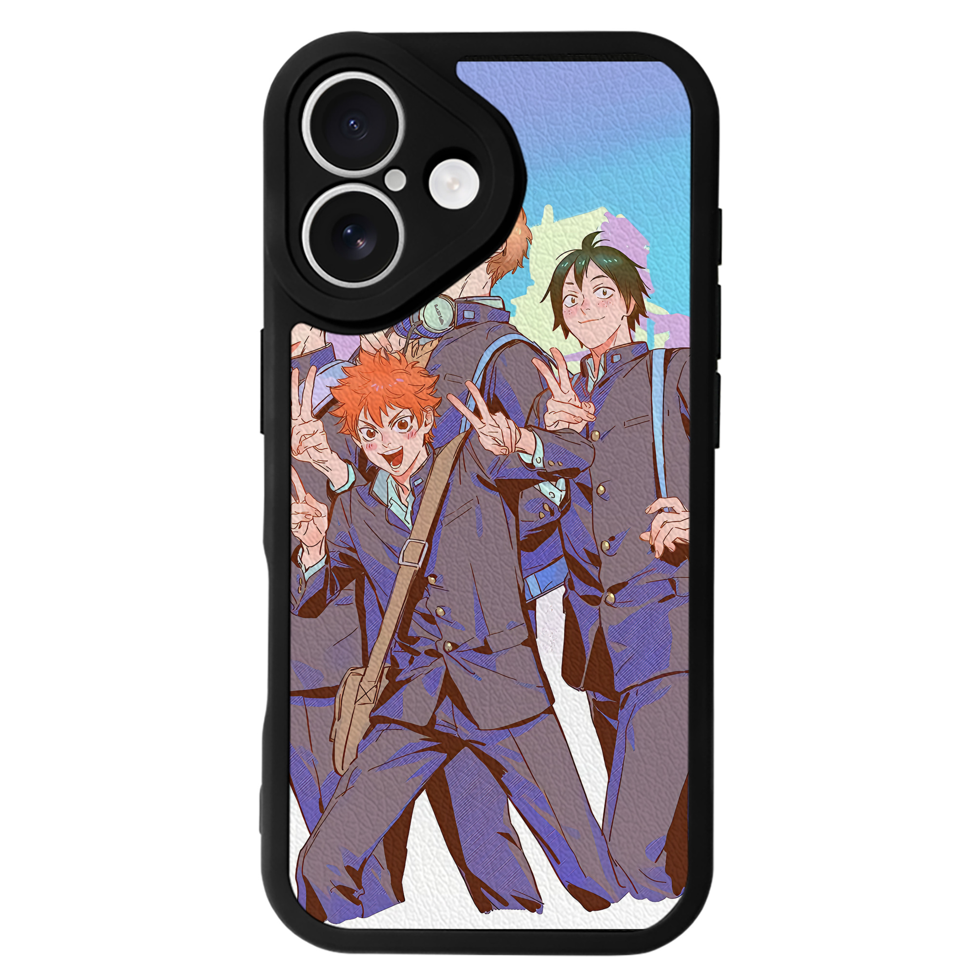 （画像用） ハイキュー!! Haikyu!! 【iPhone 16シリーズ対応】シリコンスマホケース（レザー調） 材質：シリコン
